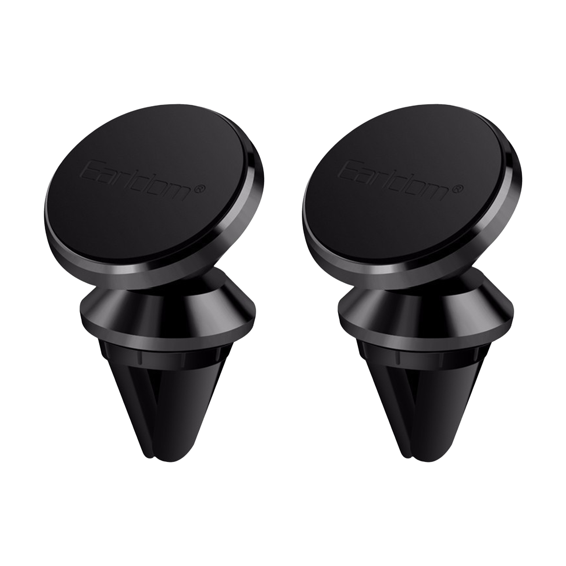 2x Universal Rotating Magnetic Vent Mounts Black