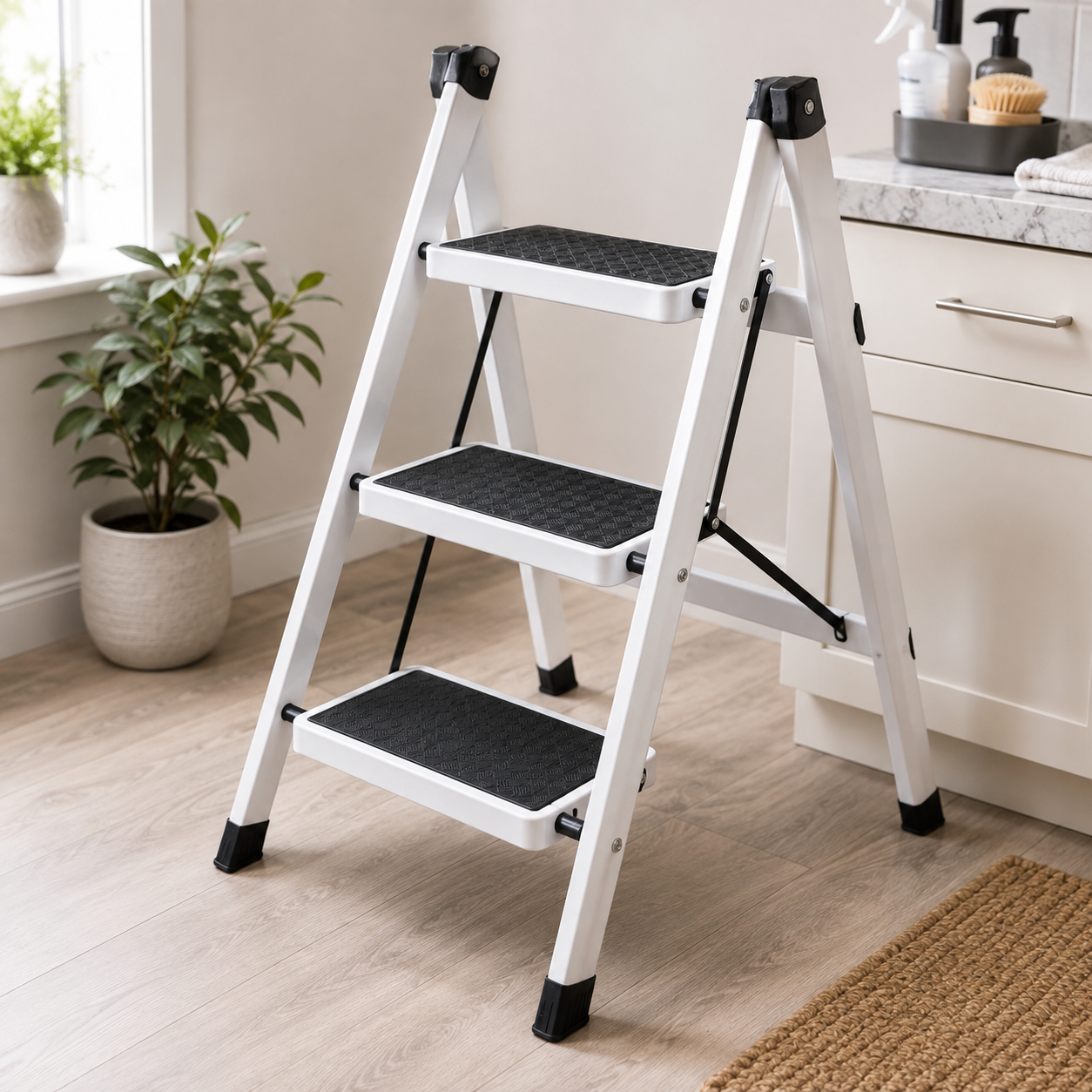 3-Step Anti-Slip Folding Ladder
