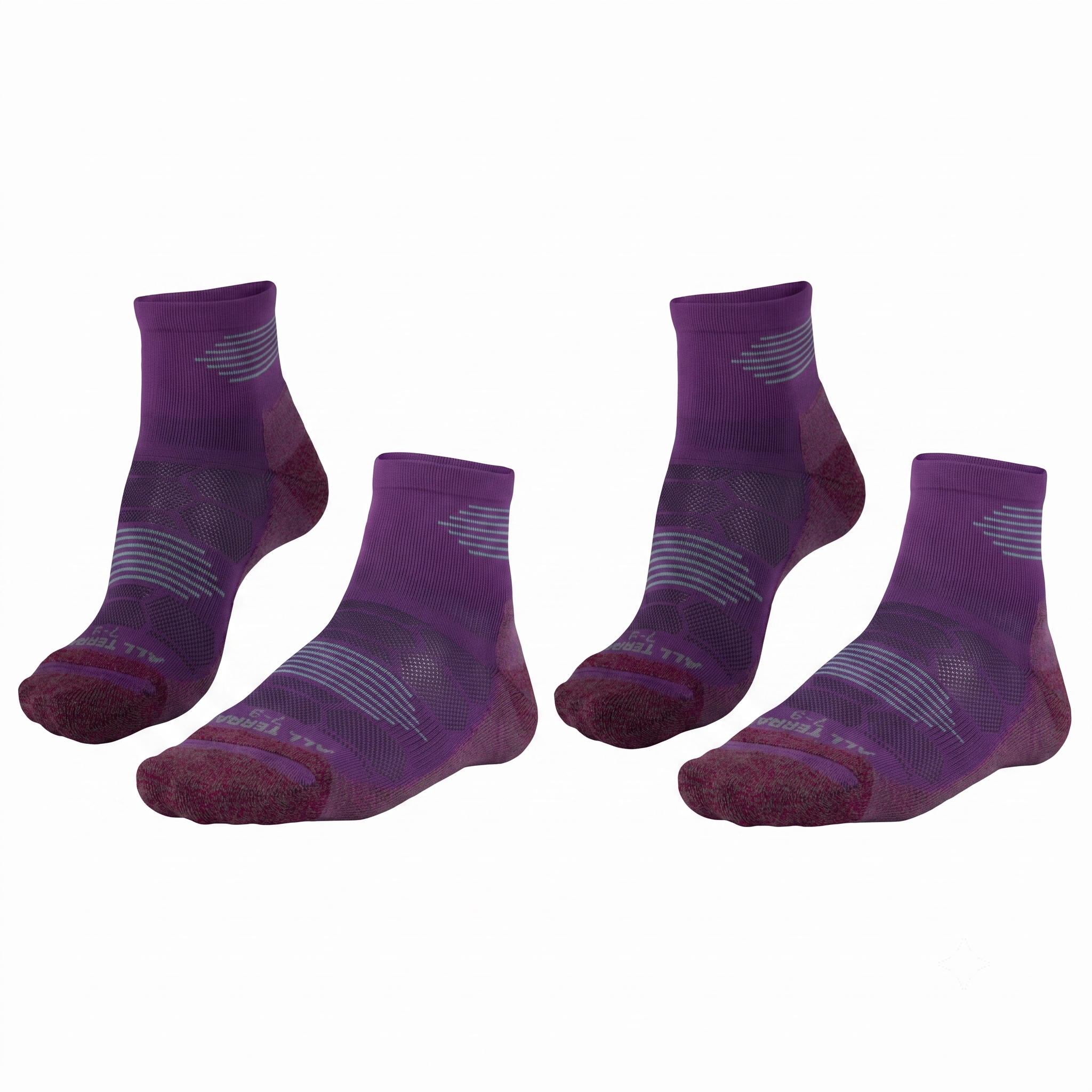 2x Pairs of Unisex All-Terrain Blister Protection Socks