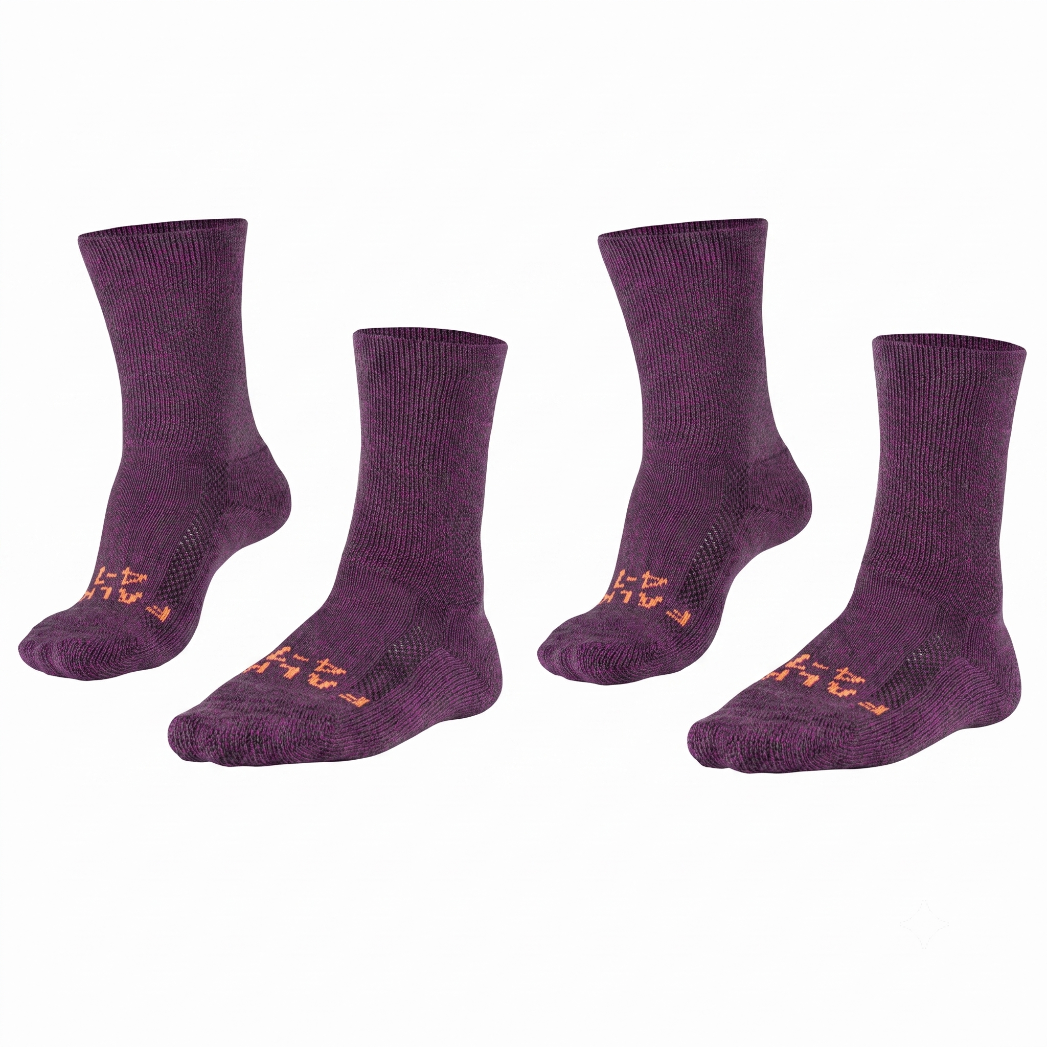 2x Pairs of Unisex Pink Berry Walkie Socks
