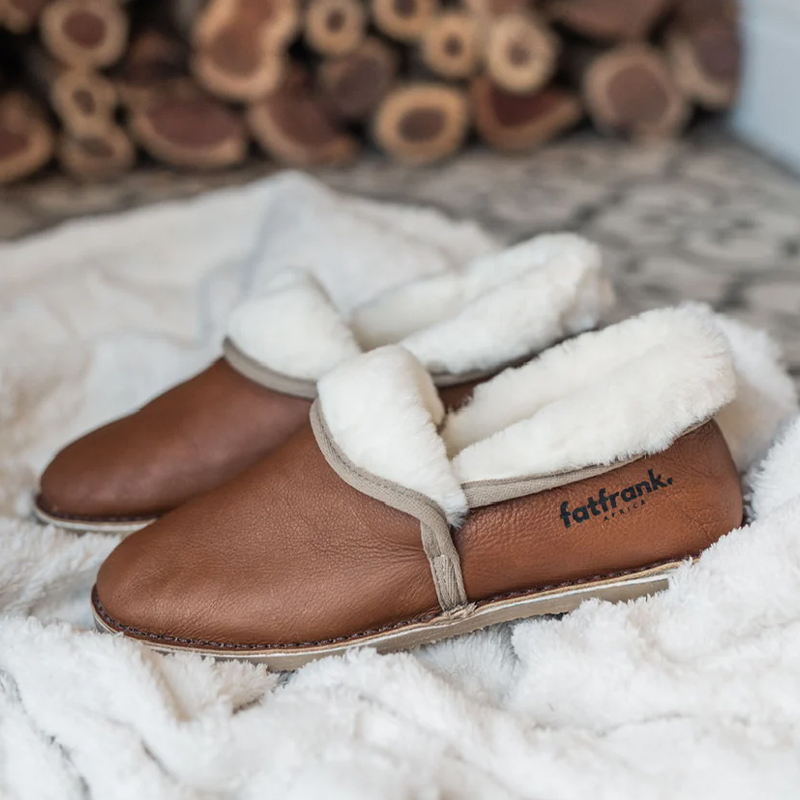 Men's or Ladies Genuine Leather Sheepskin Slippers
