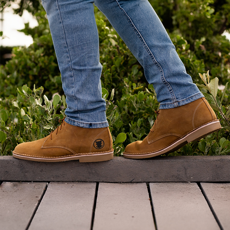 Men's Genuine Leather Fudge Boots