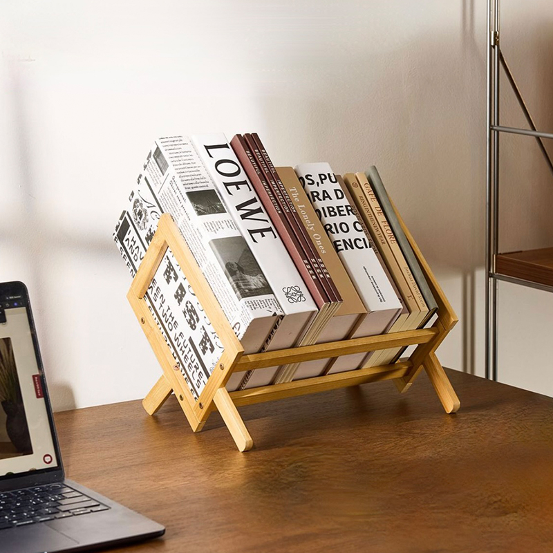 Space-Saving Tabletop Bookshelf