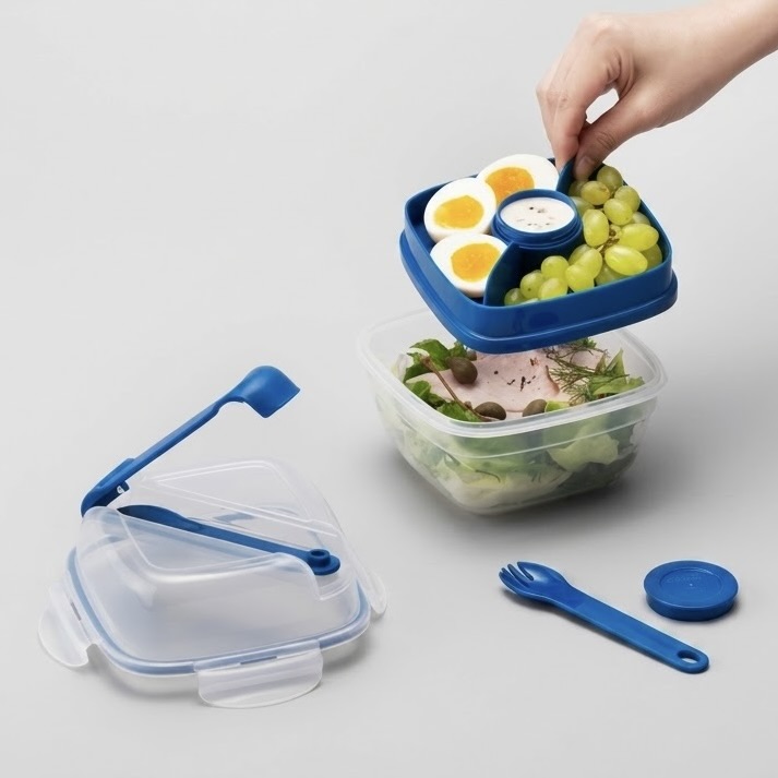 3x 3-in-1 950ml Lunchboxes