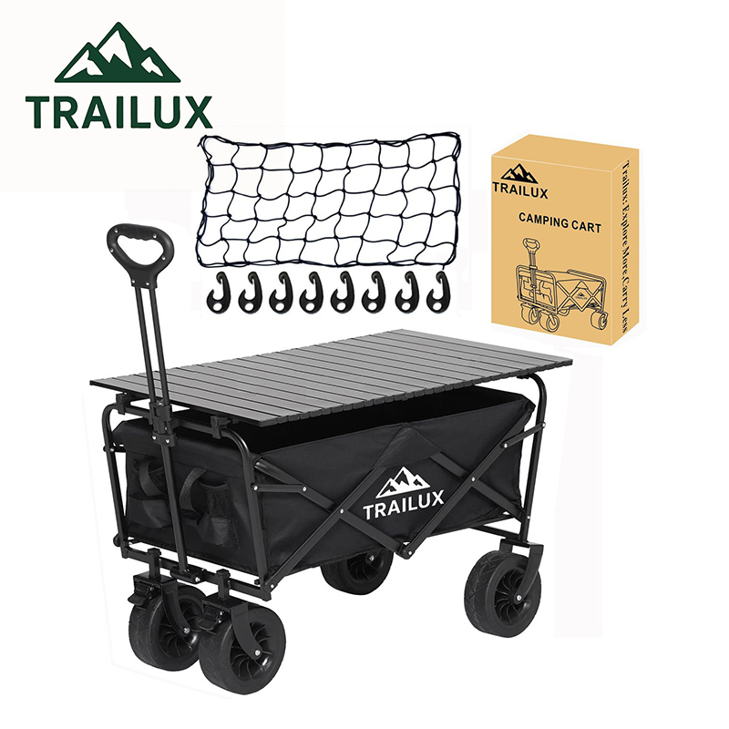 Foldable Outdoor Wagon with Double Brakes