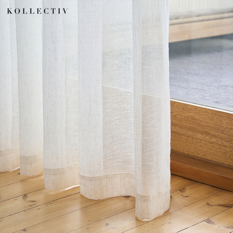 Ali Textured Weave Sheer Eyelet Curtain