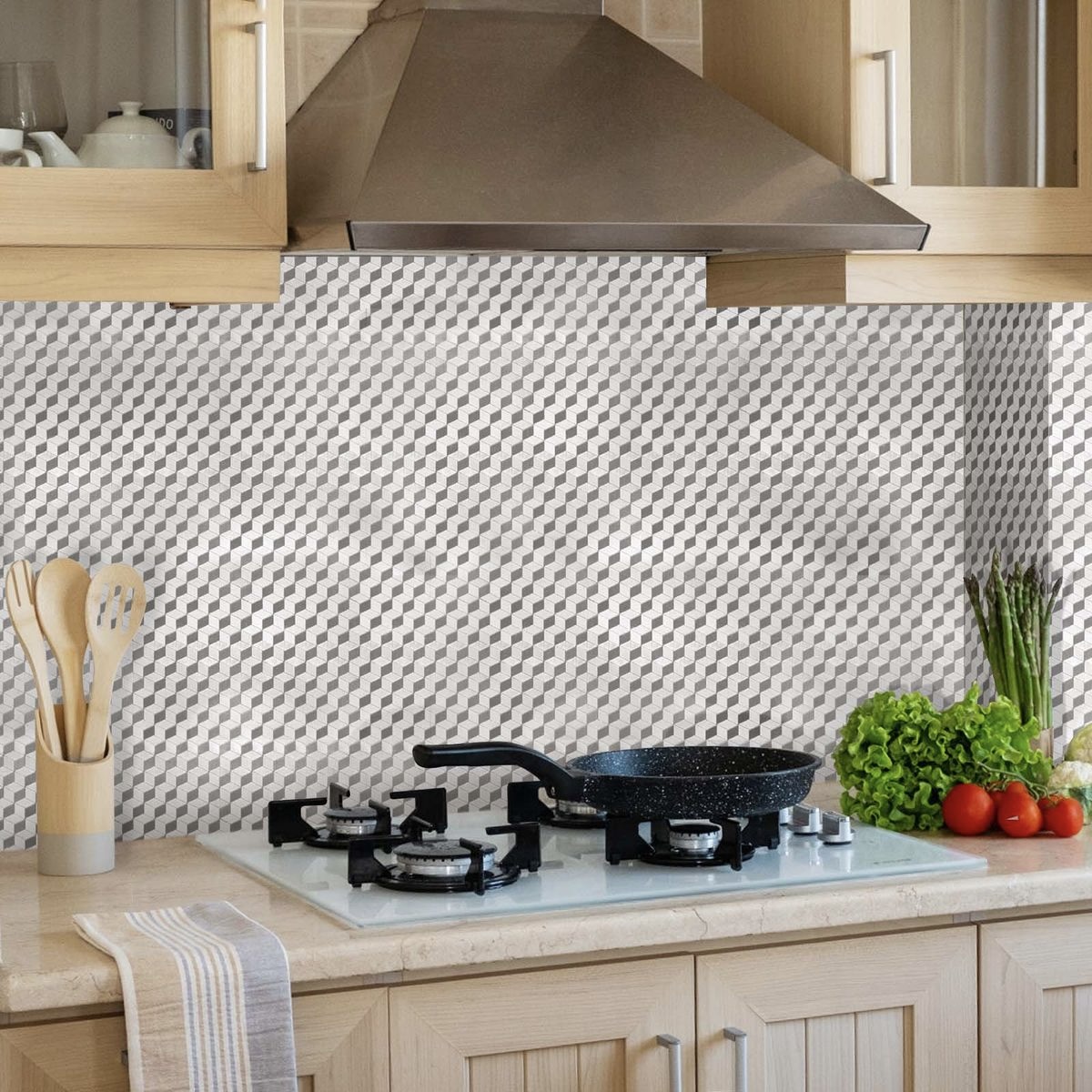 2x Aluminium Oil-Proof Kitchen Foil Stickers