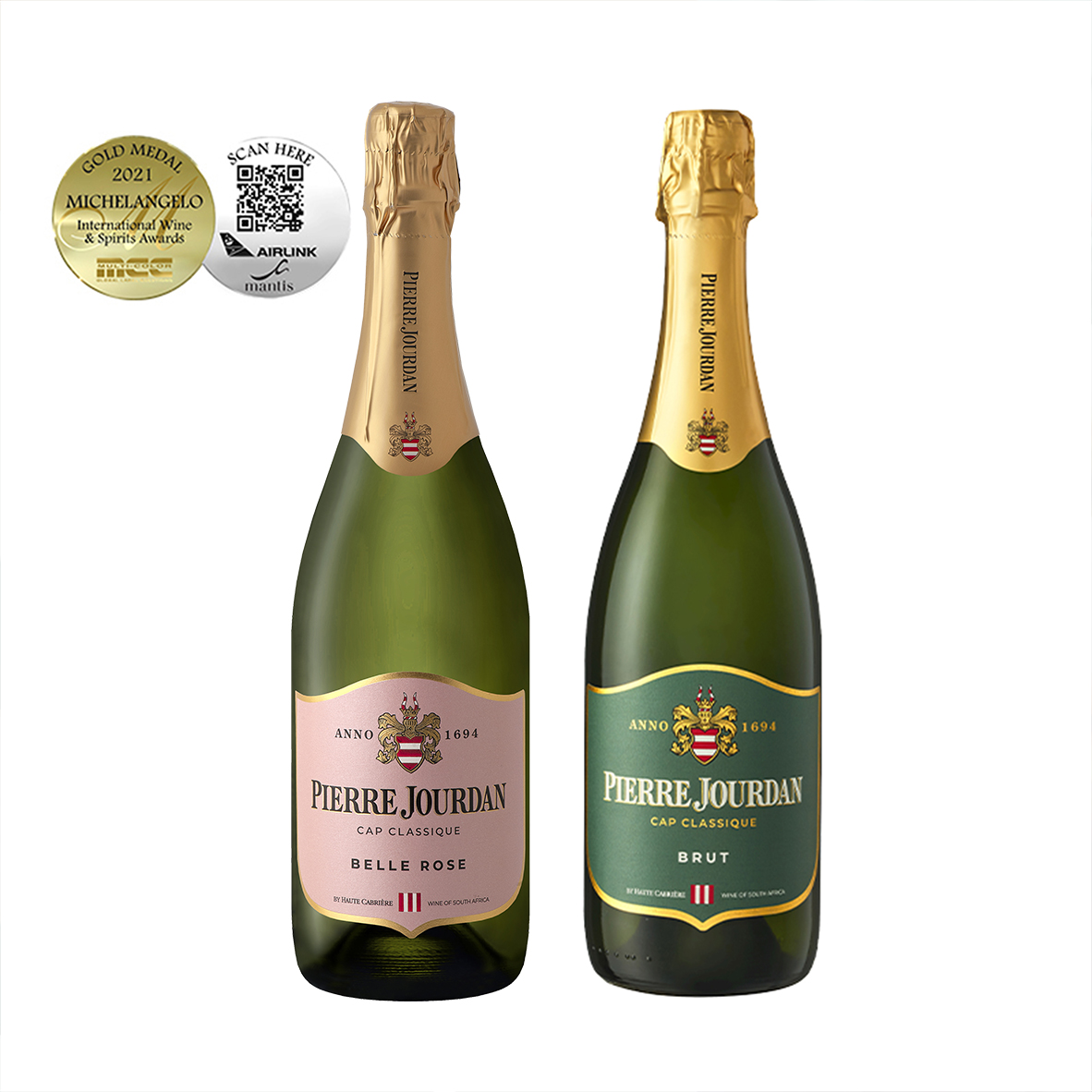 6x Belle Rose or Brut Cap Classique