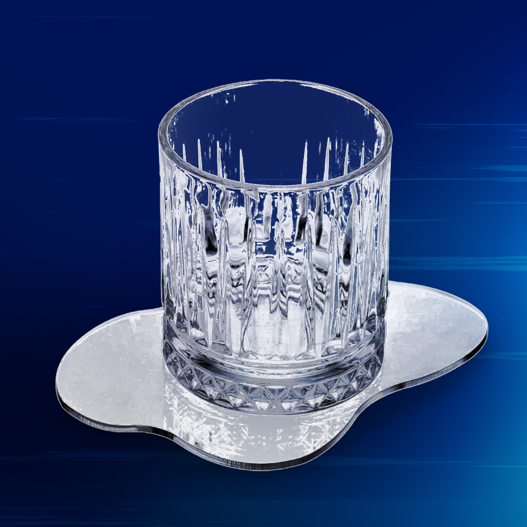 4x Cloud-Shaped Clear Acrylic Coasters