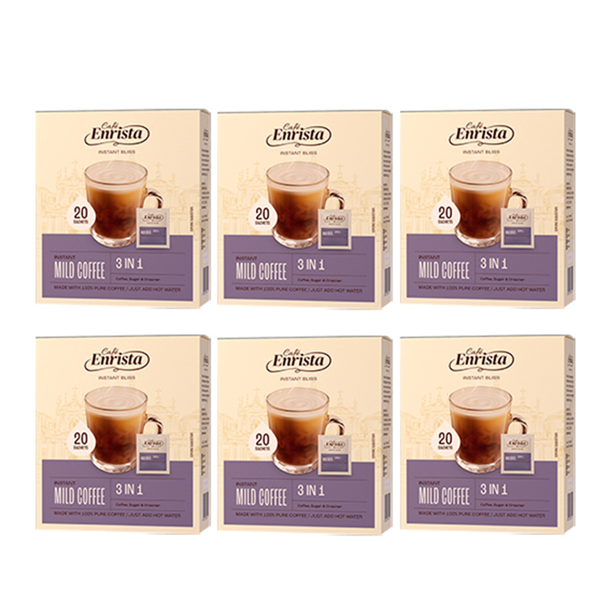 6x or 12x 20's 3-in-1 Instant Coffee Sachets