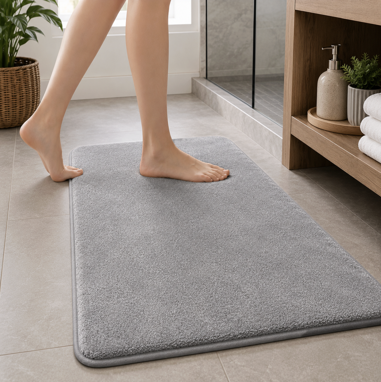Ultra-Soft Absorbent Non-Slip Bath Mat