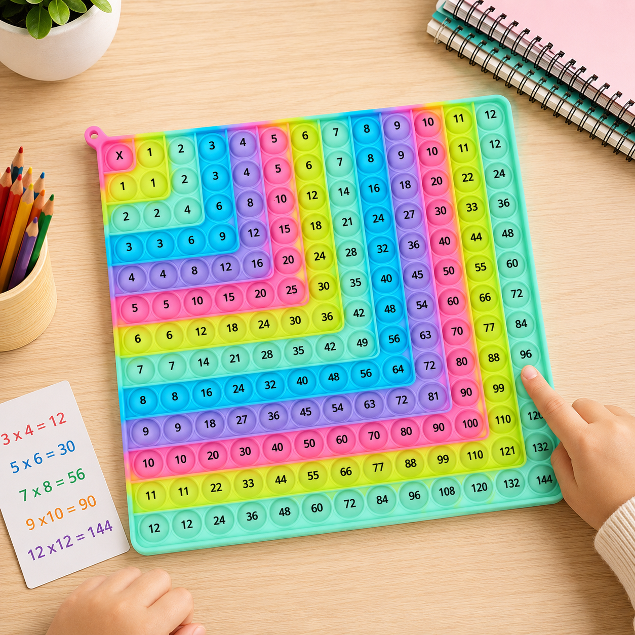 Silicone Multiplication Table Pop Fidget Toy