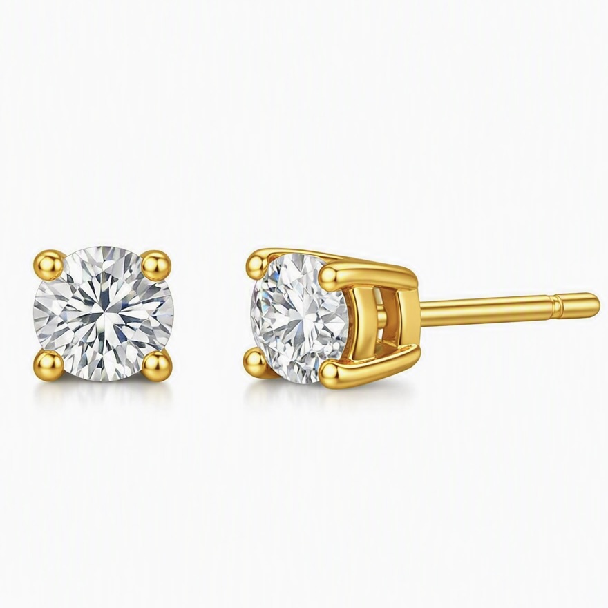 9ct Gold Lab Grown Diamond Stud Earrings