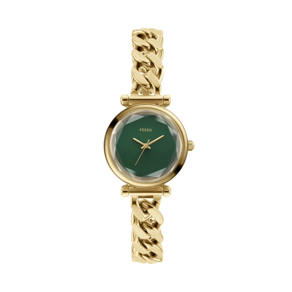 Ladies Carlie Three-Hand Gold-Tone Stainless Steel Watch