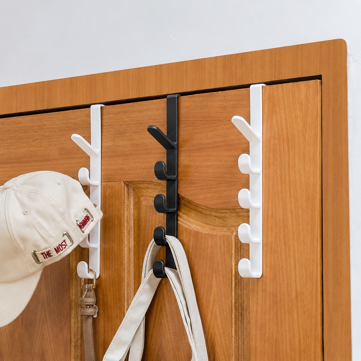 2x 5-Hook Over-the-Door Organisers