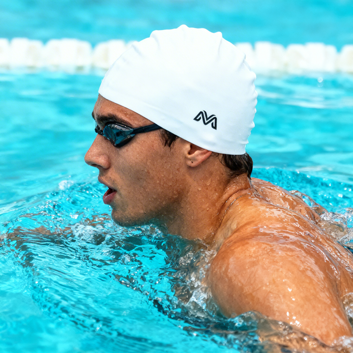 2x Unisex Silicone Swimming Caps