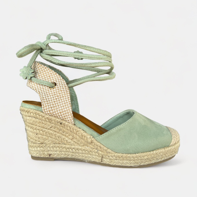 Ladies Lace Up Espadrille Heels