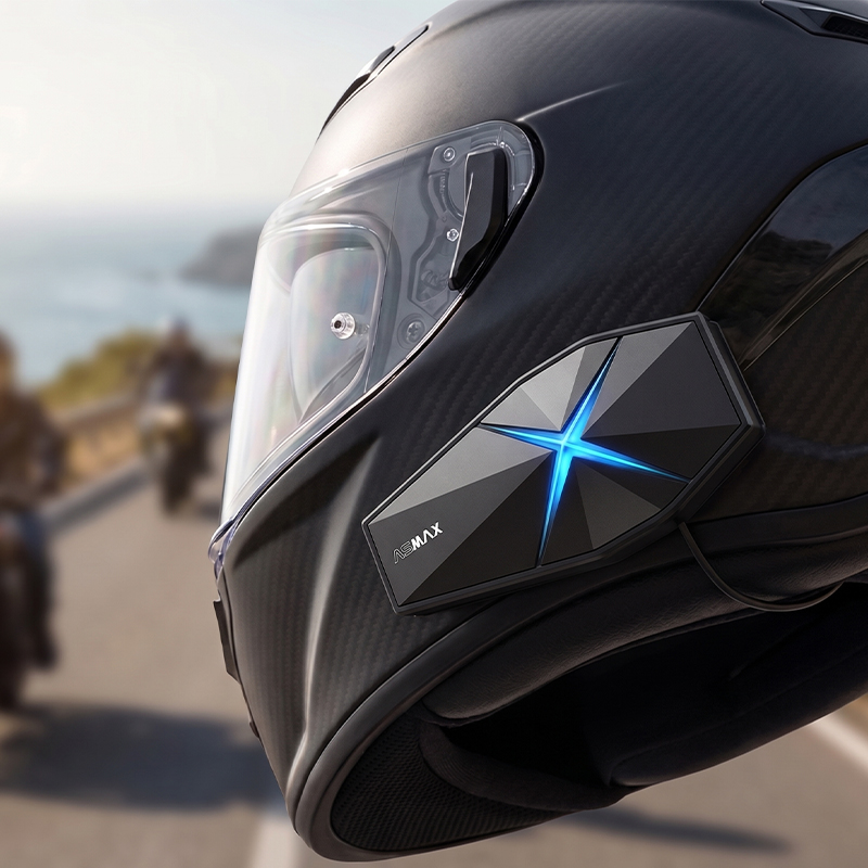 FI PRO MAX Smart Bluetooth Helmet Mesh Intercom with AI Voice Control