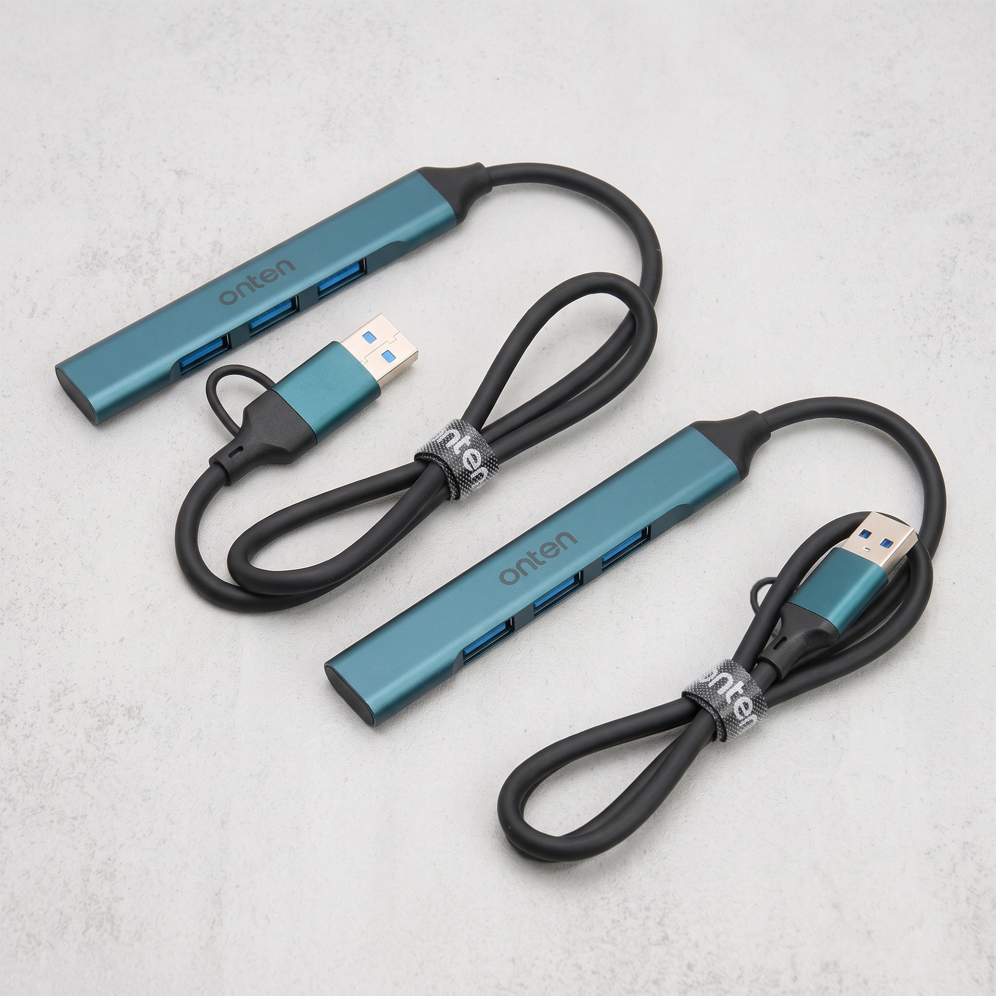 2x 4-Port 2-in-1 USB-C and USB 3.0 Hubs
