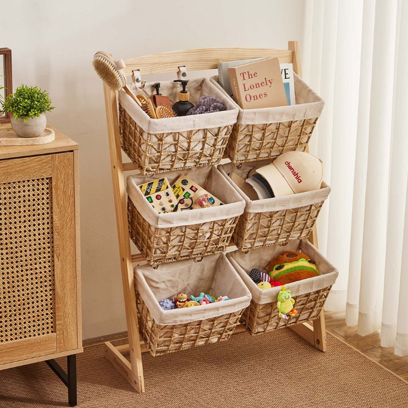 6-Basket Freestanding Organiser Rack