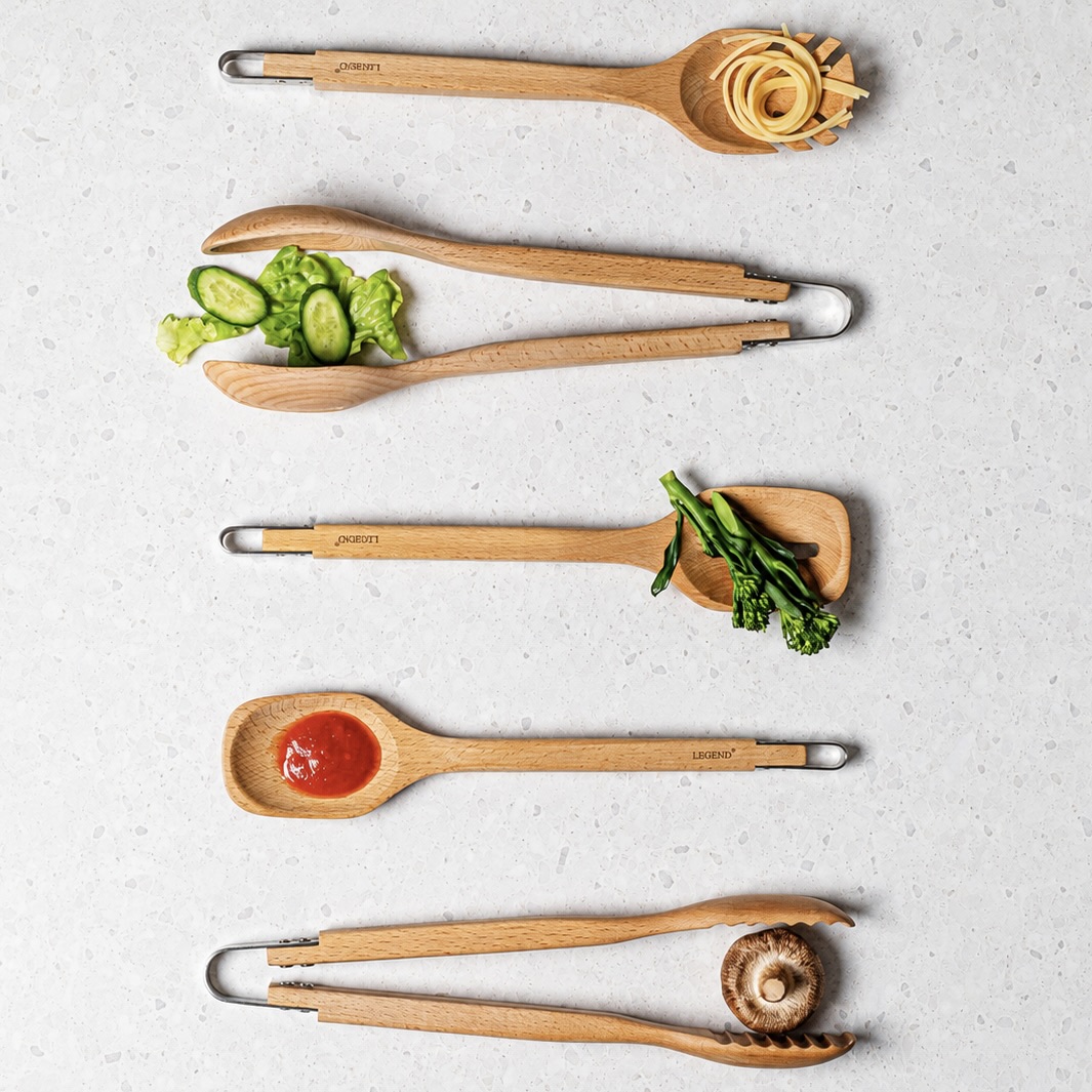 5-Piece Beechwood Chef's Utensil Collection