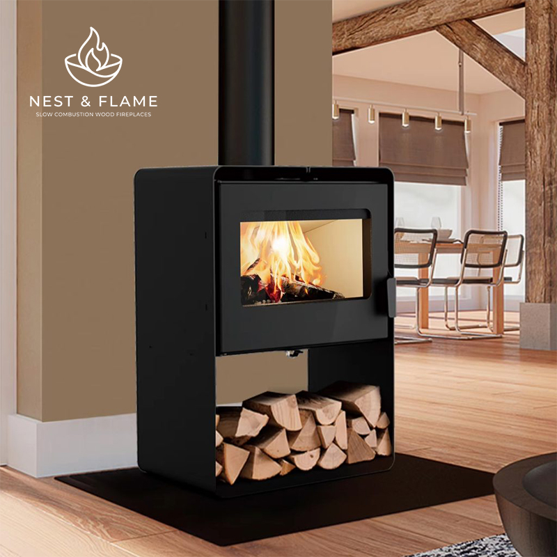 Switzerland Alpine Slow Combustion Wood Fireplace