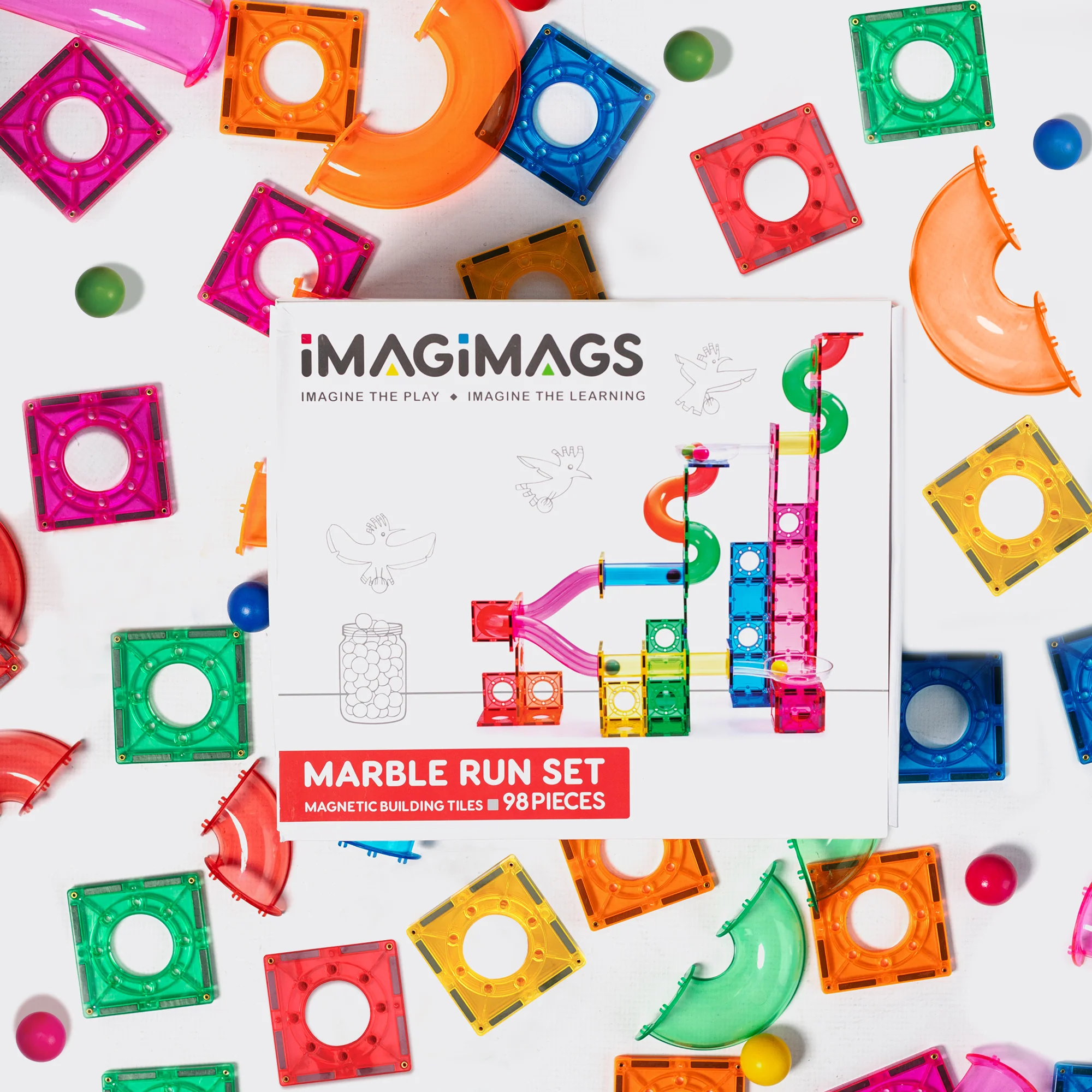 26% off on 98pc Magnetic Tiles Marble Set | OneDayOnly