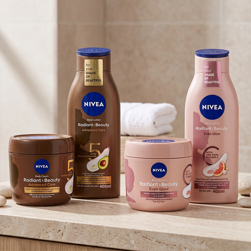 3x 400ml Radiant Beauty Moisturisers