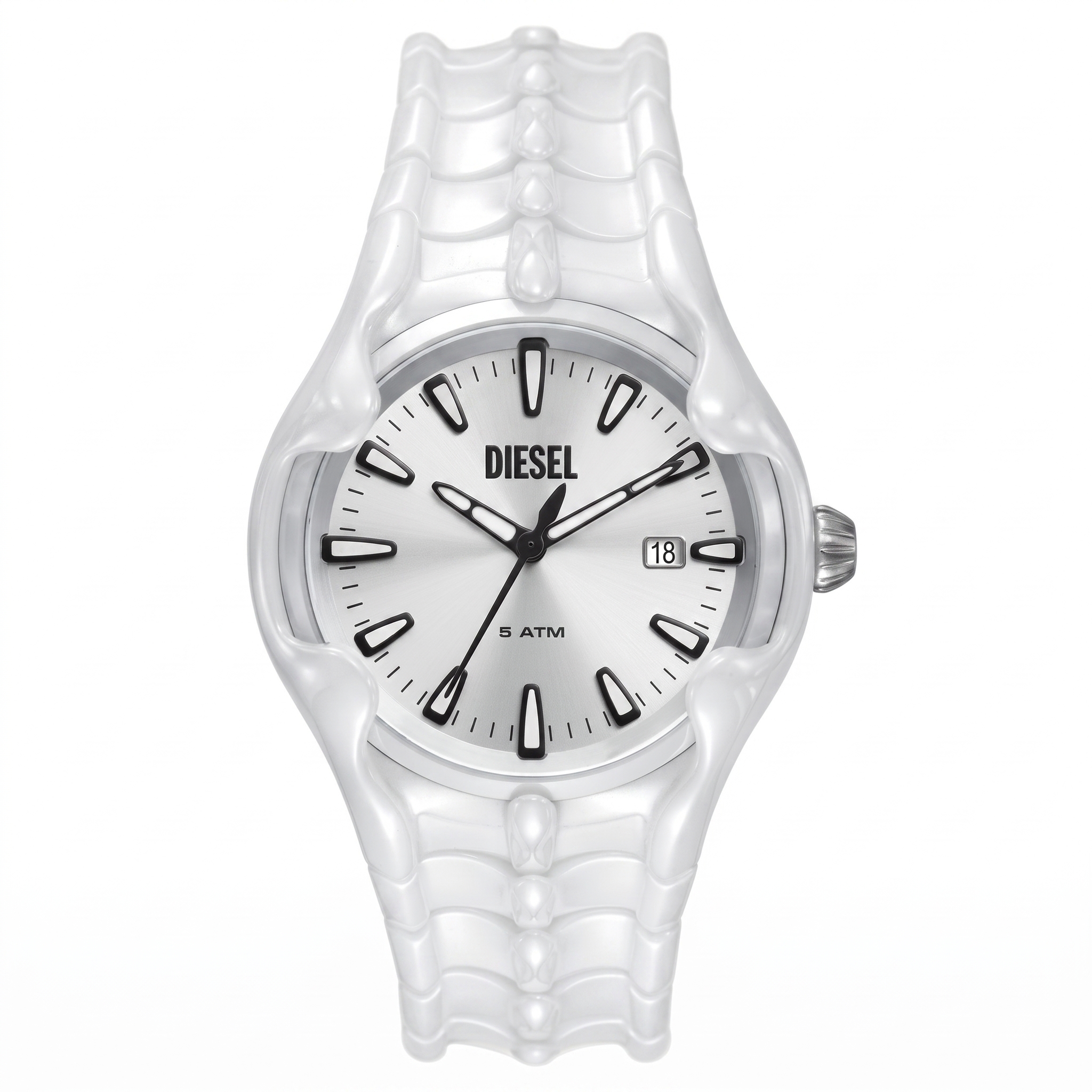 Men's Vert Three-Hand Date Stainless Steel Watch