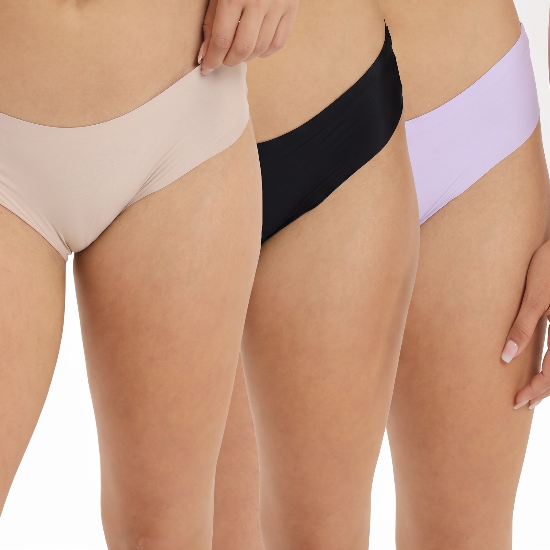 3x Ladies No Show Seamless Panties