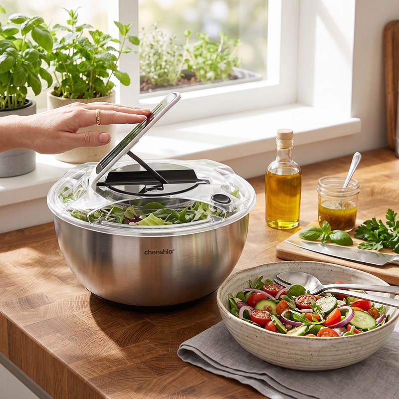 3.5L Stainless Steel Salad Spinner