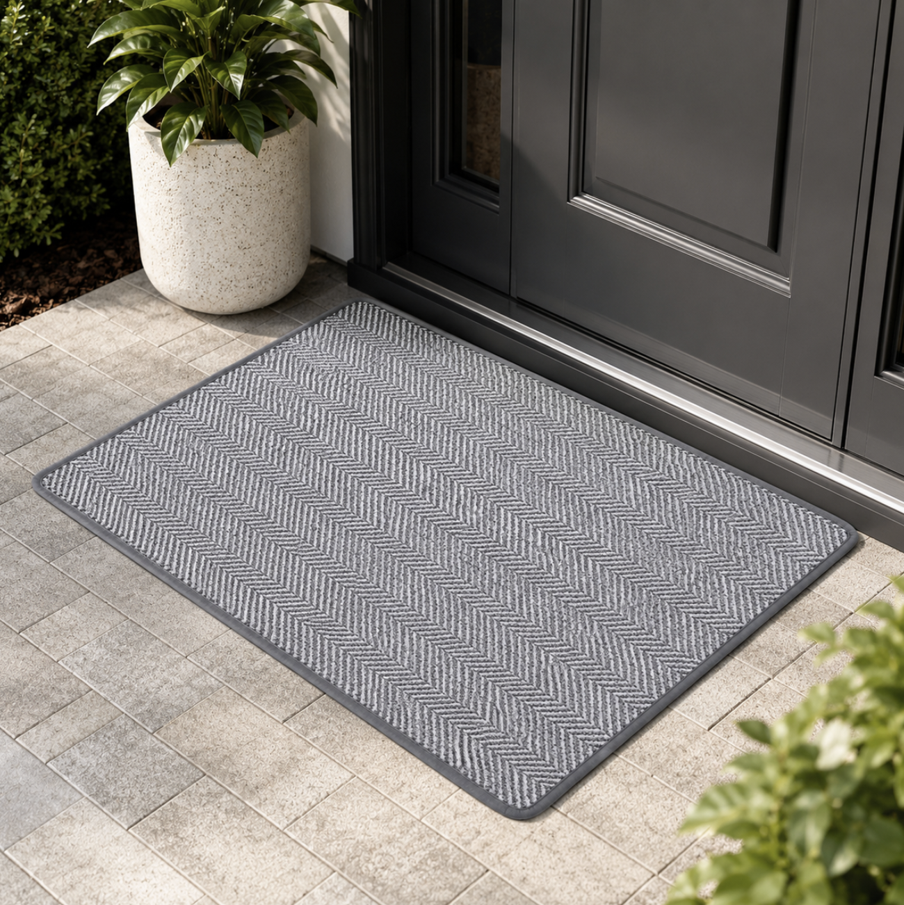 Large Non-Slip Herringbone Indoor and Outdoor Mat