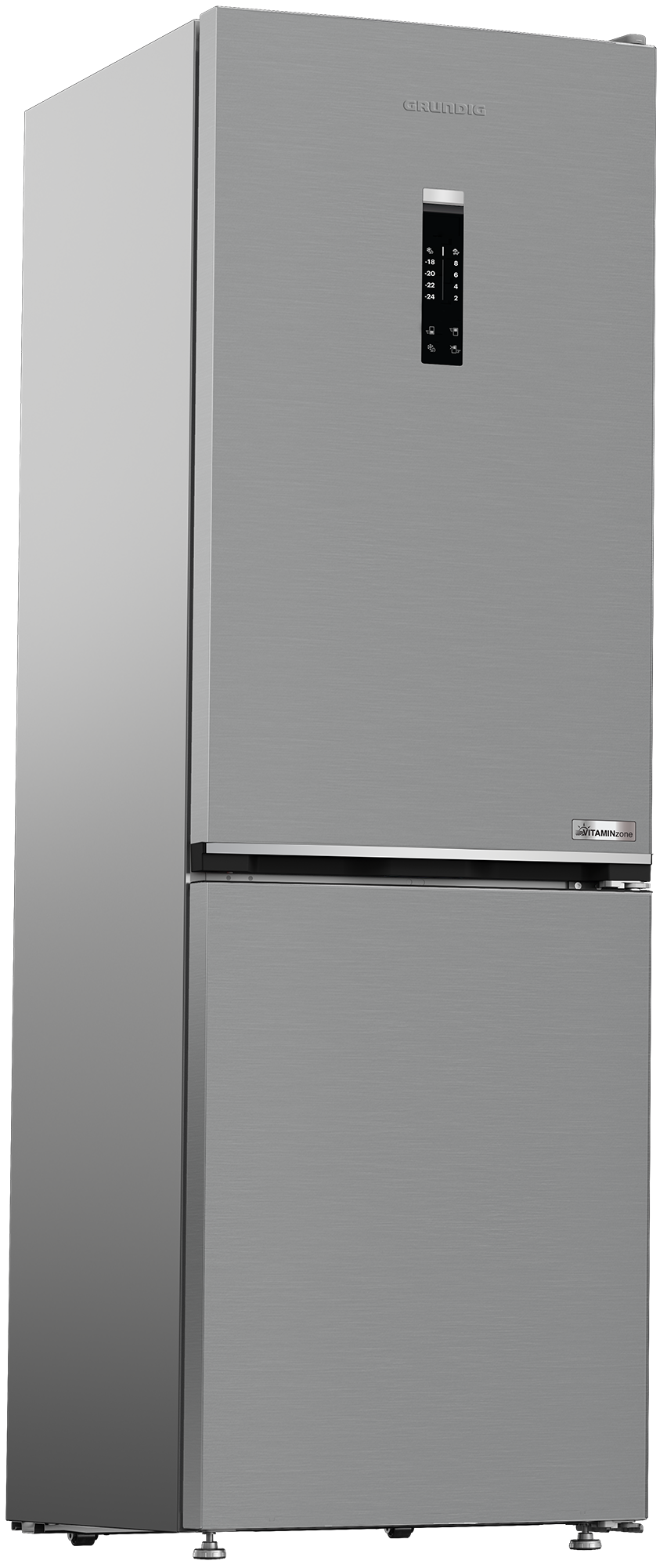 60cm Pearl Steel Fridge Freezer (Model: GKPN46820XP)