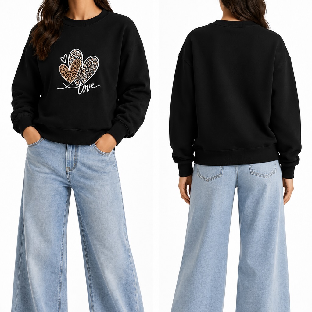 Ladies Love Animal Crewneck Sweatshirt