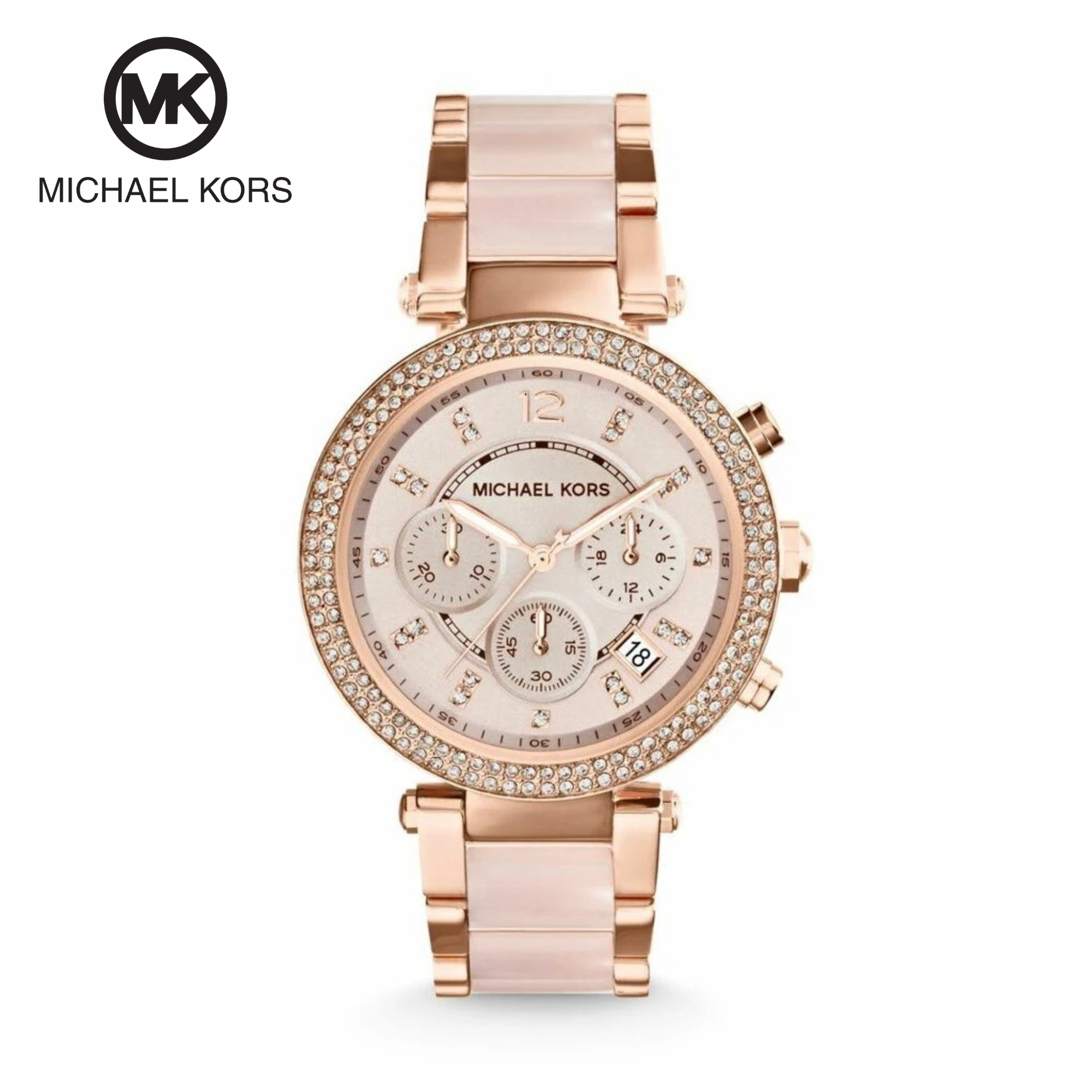 Ladies Parker Rose Gold Round Mixed Watch