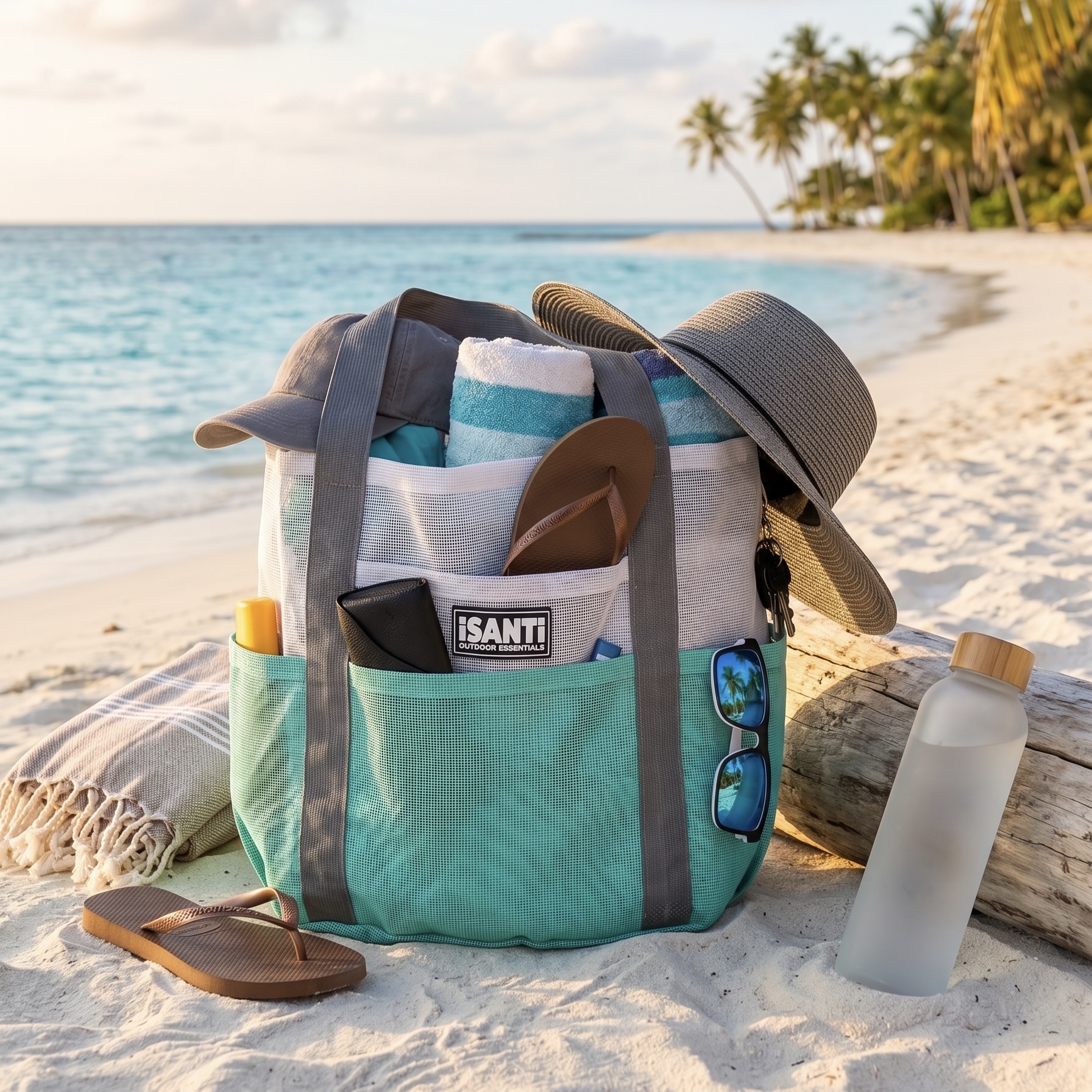 Medium Summer Multi-Compartment Beach Bag