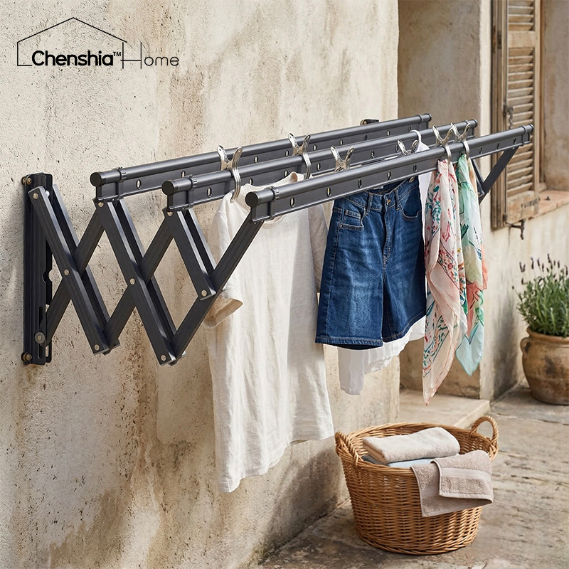 2m Wall-Mounted Aluminium Folding Drying Rack