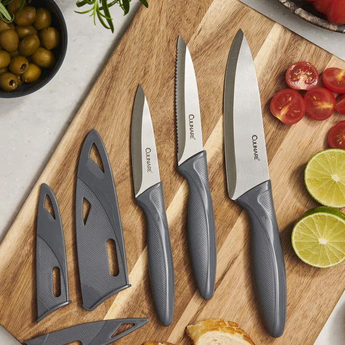 2 or 3-Piece Knife Set with Blade Covers