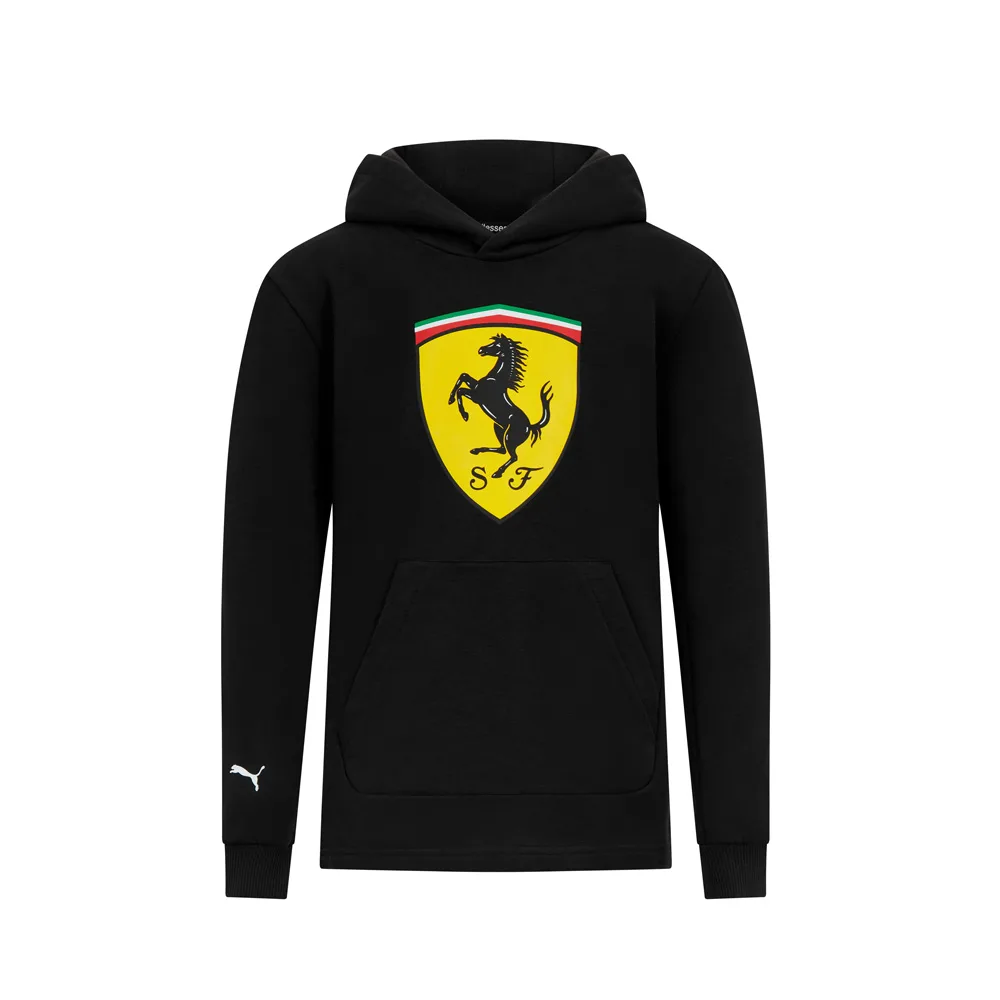 Kids Black Big Shield Official Team Hoodie