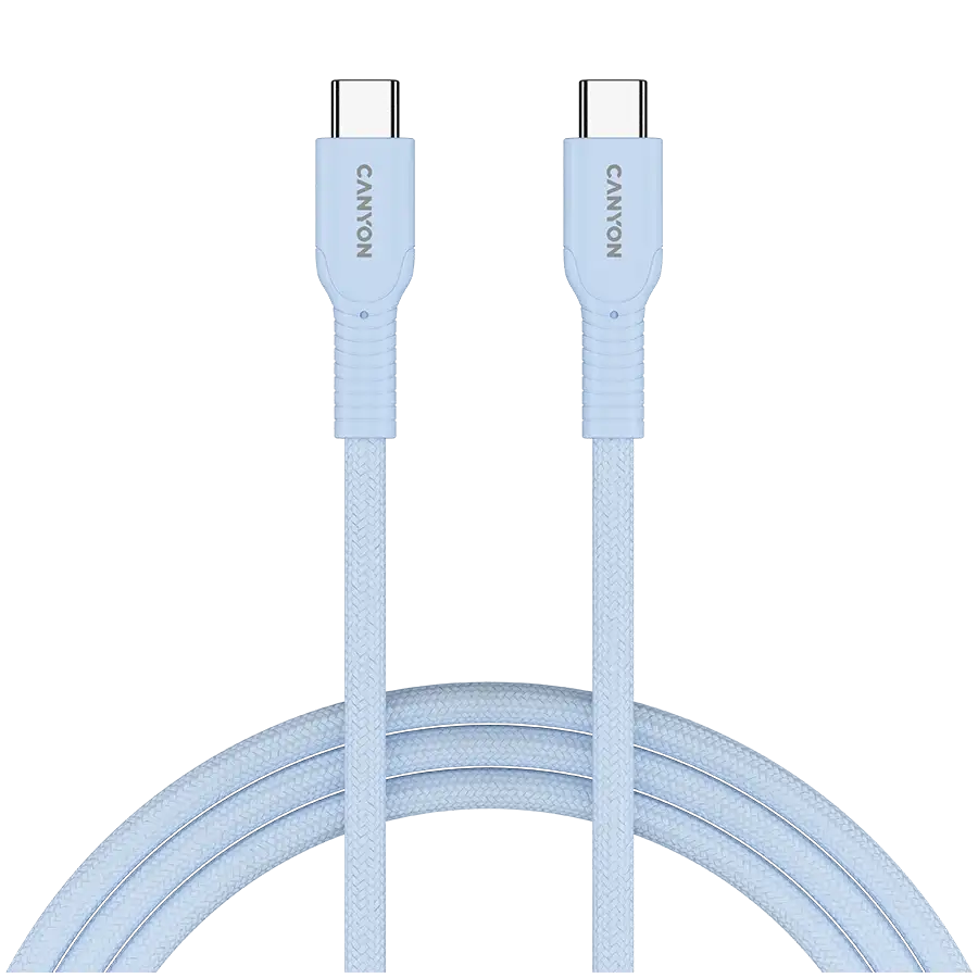 2x 1m 60W OnWire Type-C Braided Charging Cables