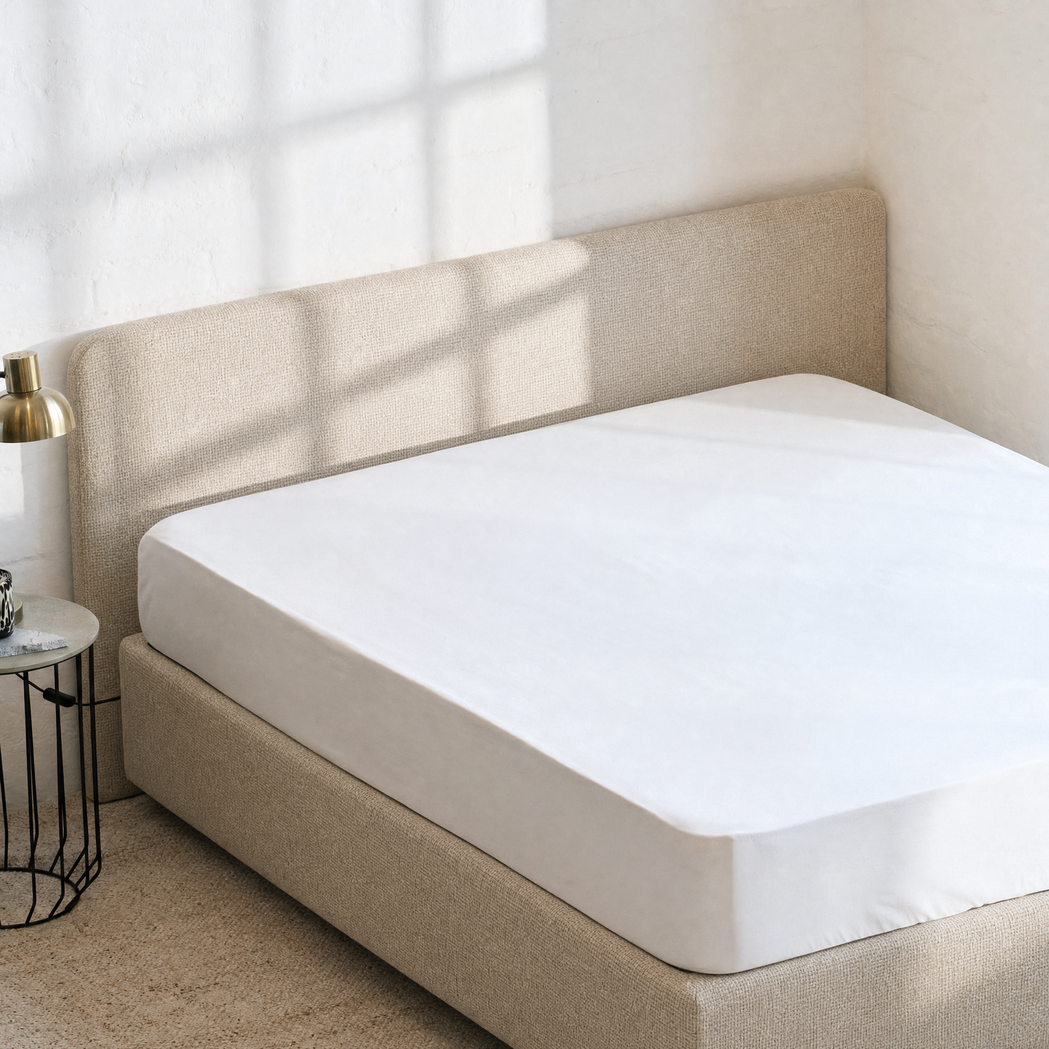 300TC Egyptian Cotton Sateen Fitted Sheet