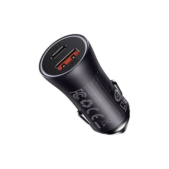 60W Golden Contractor Max Dual Fast USB and USB-C Car Charger
