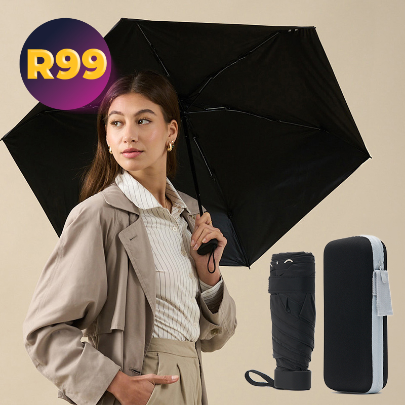 Foldable Travel Umbrella with Carry Case