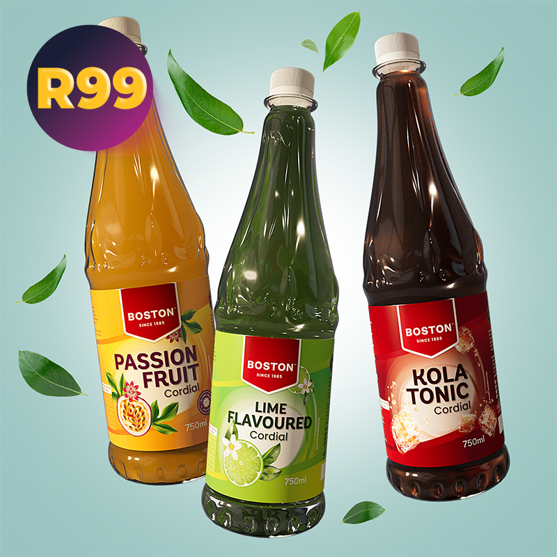 3x 750ml Cordials