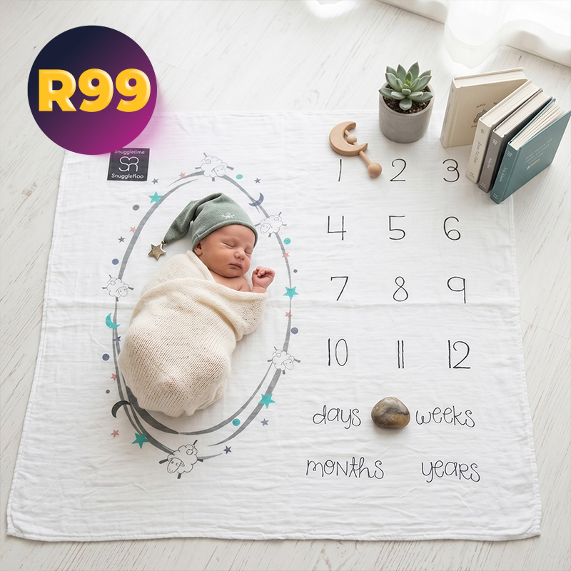 SnuggleRoo Newborn Baby Monthly Milestone Blanket