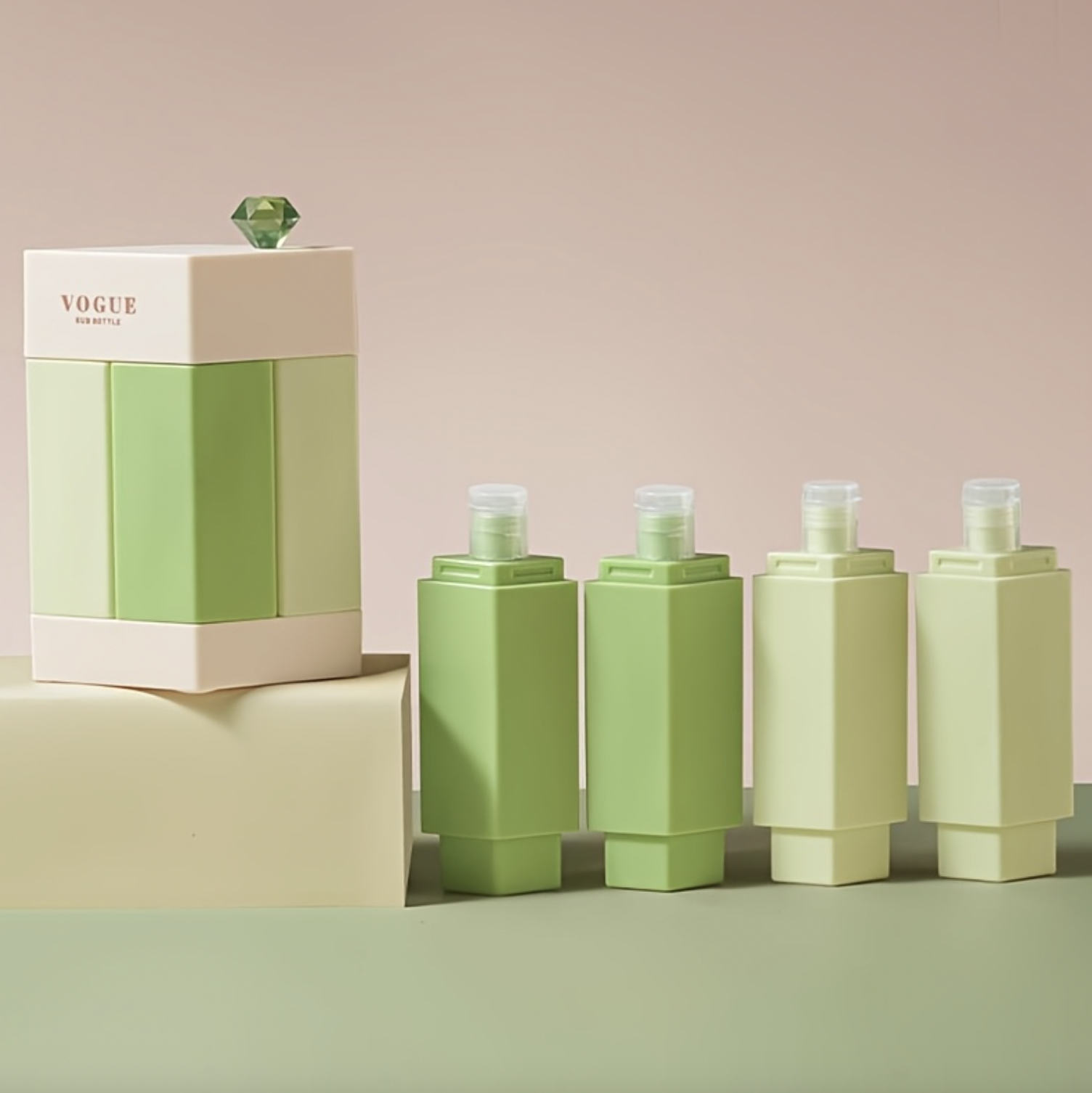 4-in-1 Refillable Travel Toiletry Bottle Set with Case
