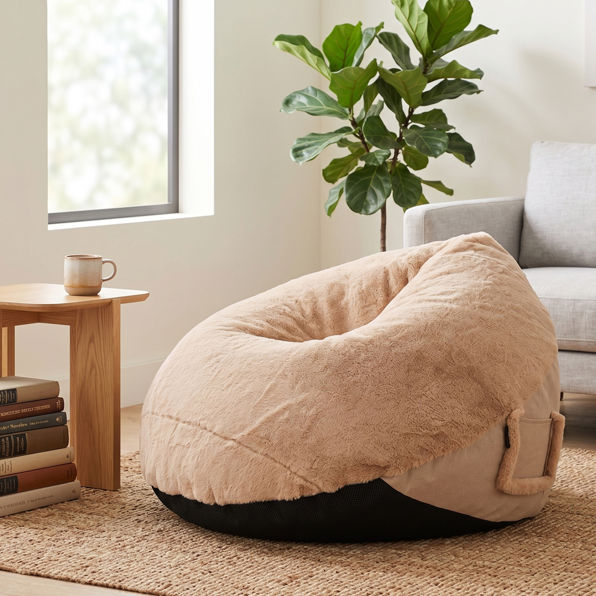 Faux Fur Indoor Foam Beanbag