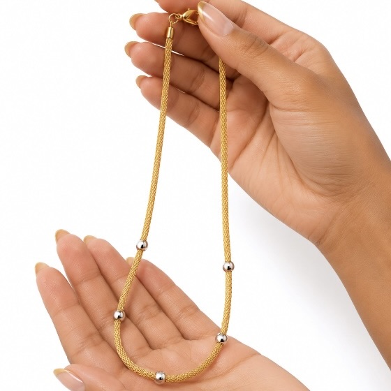 Ladies Two-Tone Glow Necklace