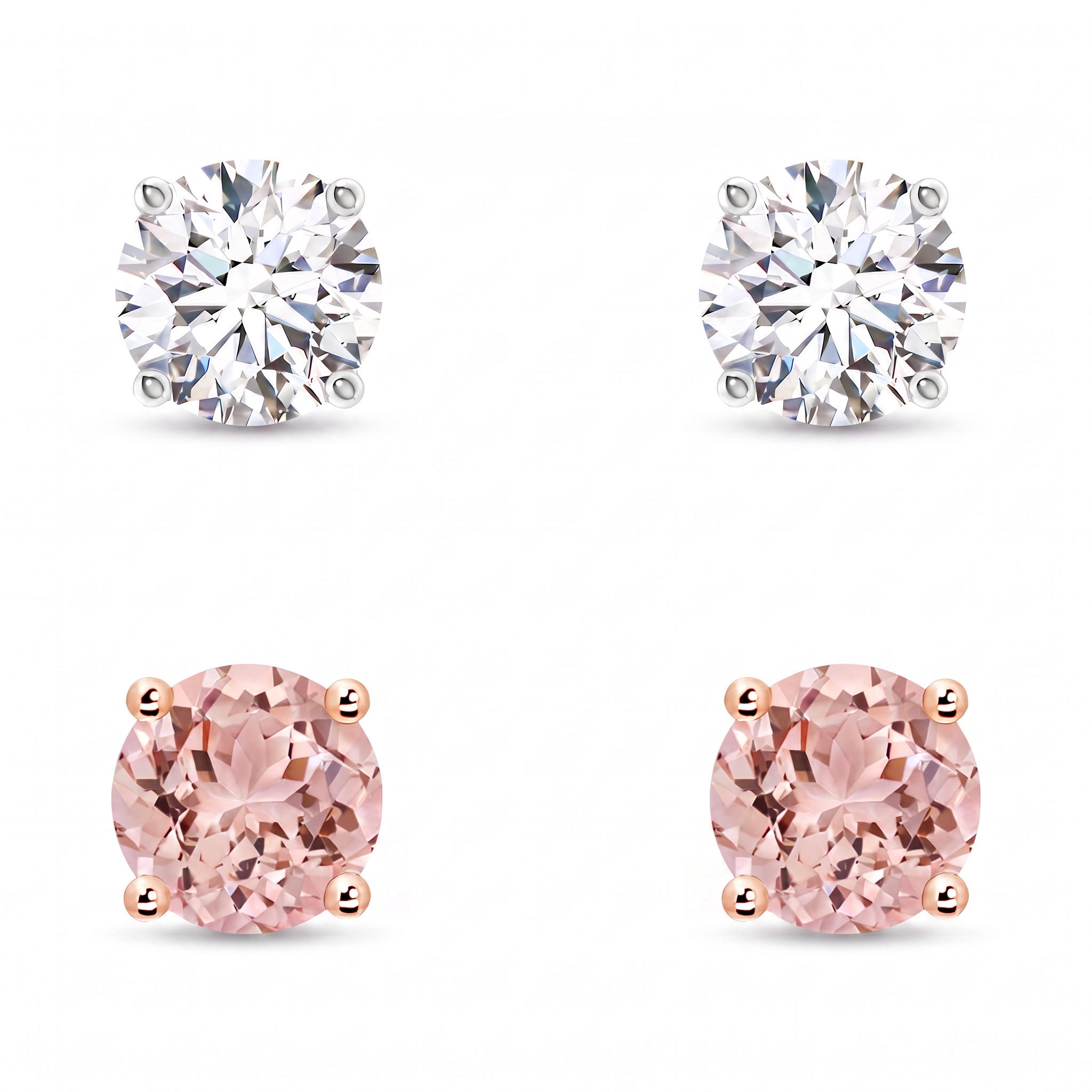 Clear & Vintage Rose Rosegold
