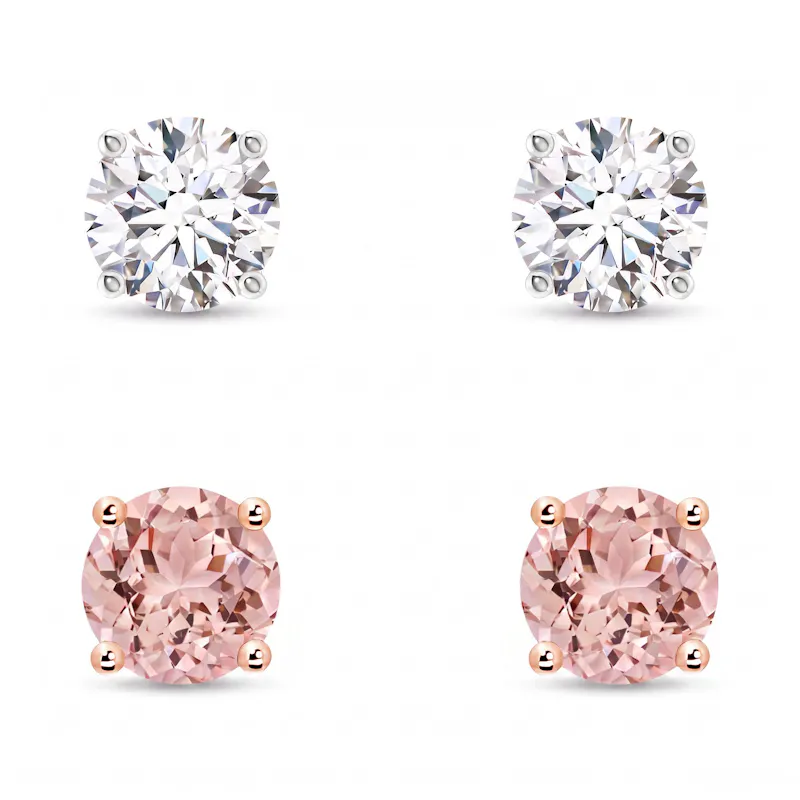 Clear & Vintage Rose Rosegold